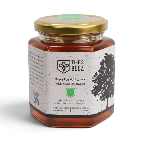 عسل الزهور البرية - 500 غرام - The3Beez